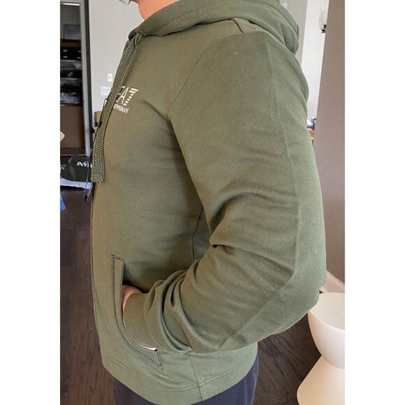 EA7 EMPORIO ARMANI ZIP UP HOODIE SWEAT SHIRT - Picture 3 of 8